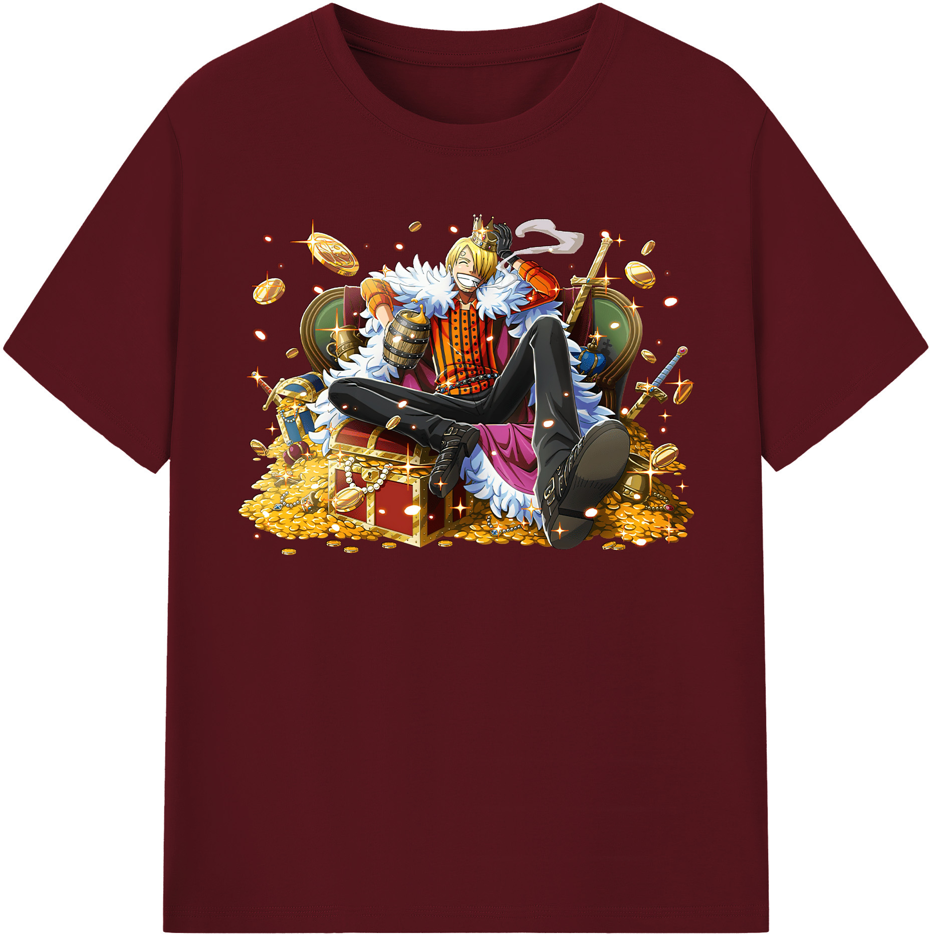 ワンピース サンジ ONE PIECE Sanji 綿100％半袖Tシャツ（フロントプリント）